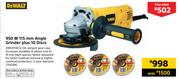 Dewalt 950 W 115mm Angle Grinder Plus 10 Discs DWE4114CD-ZA
