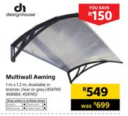 Designhouse Multiwall Awning 1m x 1.2m