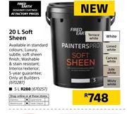 Fired Earth 20Ltr Soft Sheen
