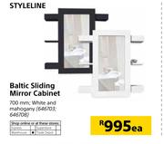 Styleline Baltic Sliding Mirror Cabinet 700mm-Each