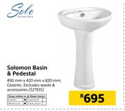 Solo Solomon Basin & Pedestal 490mm x 420mm x 820mm