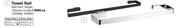 Lusso Towel Rail 600mm Single (Chrome Or Black)-Each