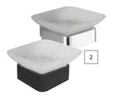 Lusso Soap Dish (Chrome Or Black)-Each