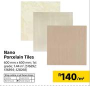 Nano Porcelain Tiles 600mm X 600mm-Per Sqm