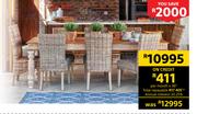 Carved Teak Dining Table 2400mm x 1000mm x 760mm
