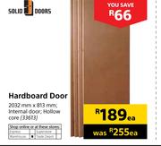 Solid Doors Hardboard Door-2032mm x 813mm Each