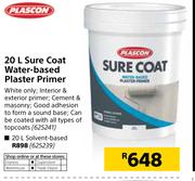 Plascon 20Ltr Sure Coat Water-Based Plaster Primer