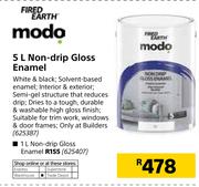 Fired Earth Modo 5Ltr Non Drip Gloss Enamel