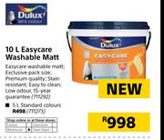 Dulux 5Ltr Easycare Washable Matt Standard Colours