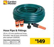 Garden Master Hose Pipe & Fittings 20m x 12mm