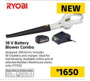 Ryobi 18V Battery Blower Combo