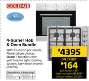 Goldair 4-Burner Hob & Oven Bundle