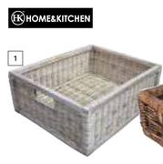 Home&Kitchen Natural Wicker Basket 485mm X 380mm X 175mm