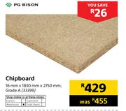 PG Bison Chipboard 1830mm X 2750mm X 16mm Grade A-Each