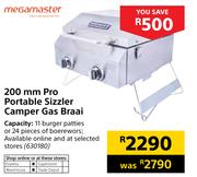 Megamaster 200mm Pro Portable Sizzler Camper Gas Braai