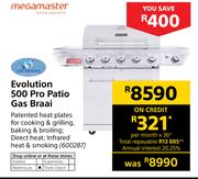Megamaster Evolution 500 Pro Patio Gas Braai