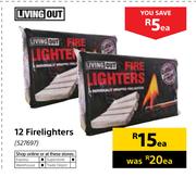 Living Out Firelighters-12's Each