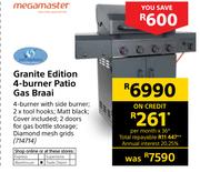 Megamaster Granite Edition 4-Burner Patio Gas Braai