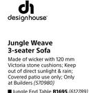 Design House Jungle Weave 3 Seater Sofa