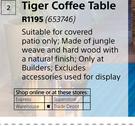 Design House Tiger Coffee Table