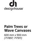 Design House Palm Trees Or Wave Canvas 600mm x 900mm-Each