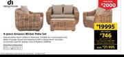 Design House 4 Piece Amazon Wicker Patio Set