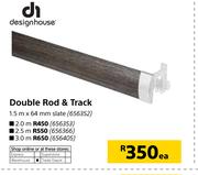 Design House Double Rod & Track Slate 3.0m x 64mm-Each