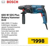 Bosch 600W SDS Plus Rotary Hammer Drill