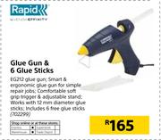 Rapid Glue Gun & 6 Glue Sticks EG212 