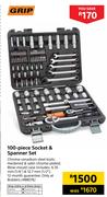 Grip 100 Piece Socket & Spanner Set