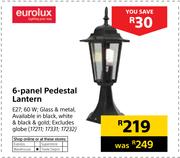 Eurolux 6 Panel Pedestal Lantern