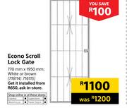Econo Scroll Lock Gate-770mm x 1950mm