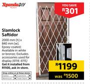 Xpanda DIY Slamlock Saftidor-2000mm(h) X 840mm(w) 