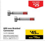 600mm Braided Connector 1/2FF-Each