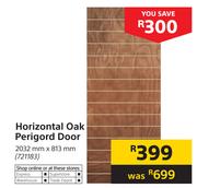 Horizontal Oak Perigord Door-2032mm X 813mm