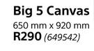 Big 5 Canvas 650mm x 920mm