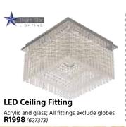 Bright Star LED Ceiling Fitting Acrylic And Glass 