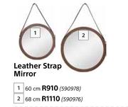60cm Leather Strap Mirror 