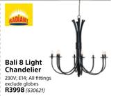 Radiant 230V Bali 8 Light Chandelier