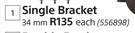 Single Bracket 34mm-Each