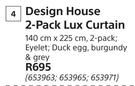 Design House 2-Pack Lux Curtain