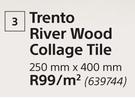 Trento River Wood Collage Tile (250mm x 400mm)-Per Sqm