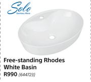 Solo Free-Standing Rhodes White Basin