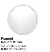 Framed Round Mirror