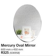 Mercury Oval Mirror (600mm x 450mm)