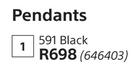 Pendants 591 Black