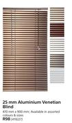 25mm Aluminium Venetian Blind