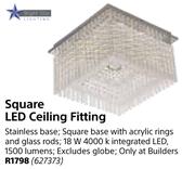 Bright Star Square LED Ceiling Fitting