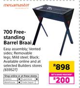 Megamaster 700 Free Standing Barrel Braai