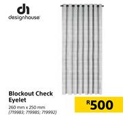 Design House Blockout Check Eyelet-260mm x 250mm